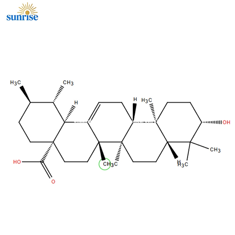 Ursolic Acid C30H48O3 chemical molecular structure plant cosmetic raw material schematic